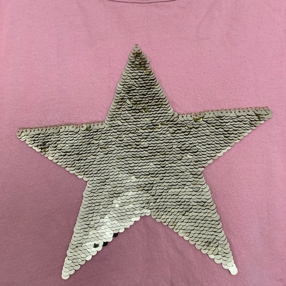 GAP Star Sequins Denim/Cotton Girls Dress (LG) - Picture 2 of 6